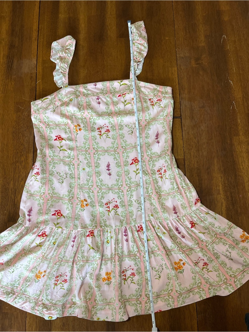 Agua Bendita X Target Light Pink Floral Ruffle-Strap Mini Dress - Picture 5 of 5